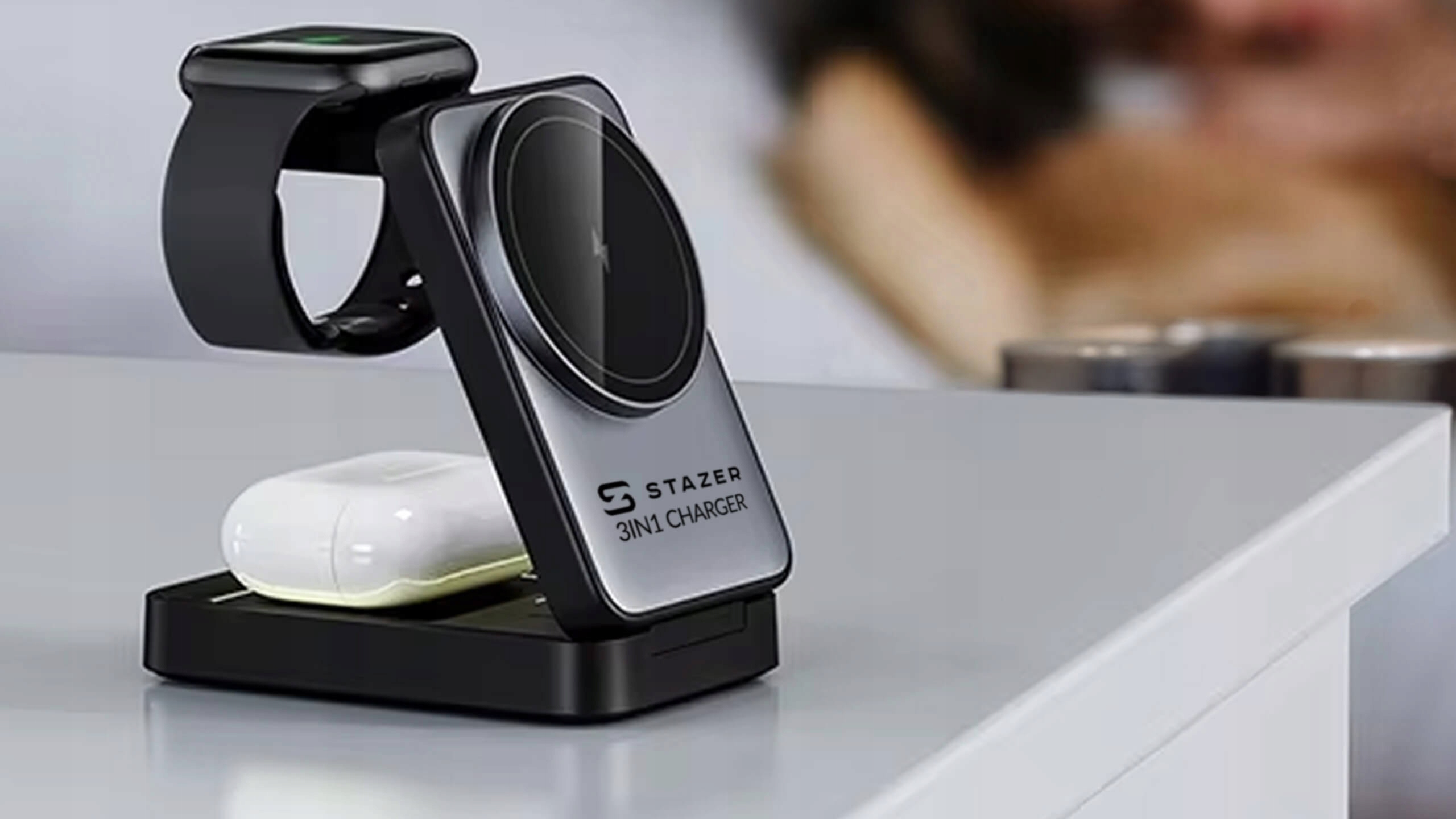 Bezprzewodowa ładowarka indukcyjna wireless do Apple Watch, iPhone i AirPods 3w1 15W MagSafe QI