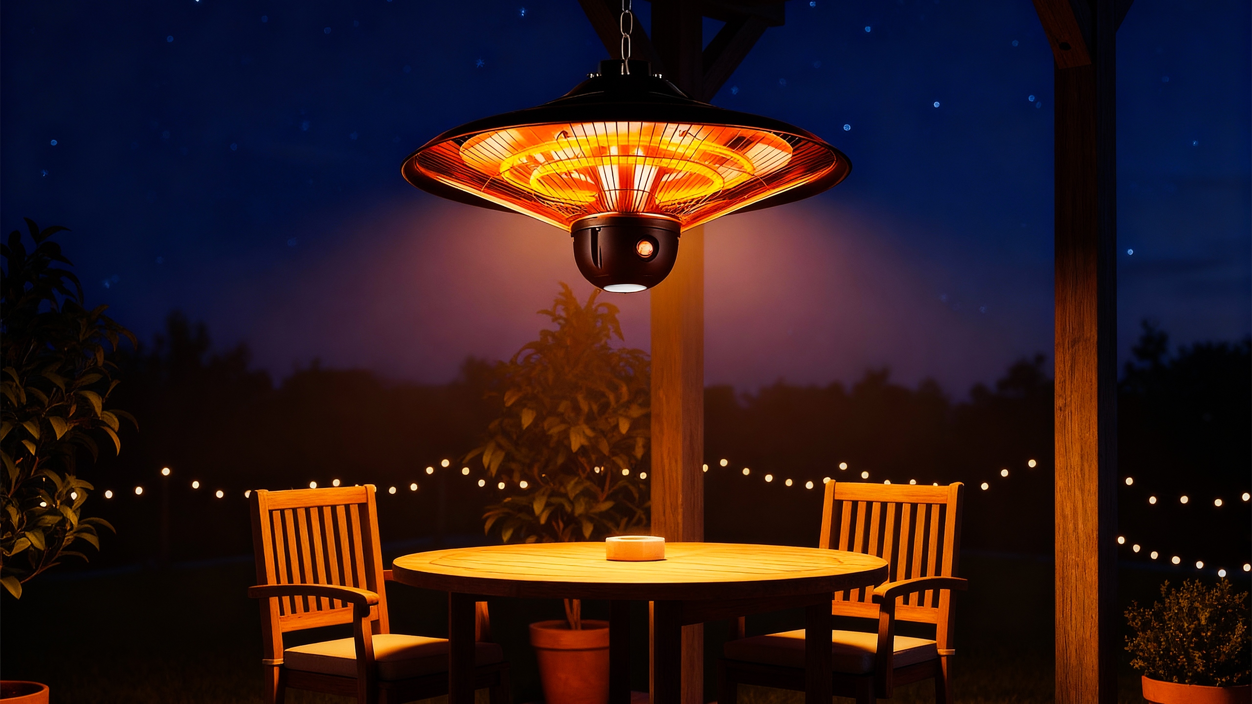 vIben SUNVEIL - promiennik sufitowy lampa grzewcza żarnik z pilotem na taras 2000W