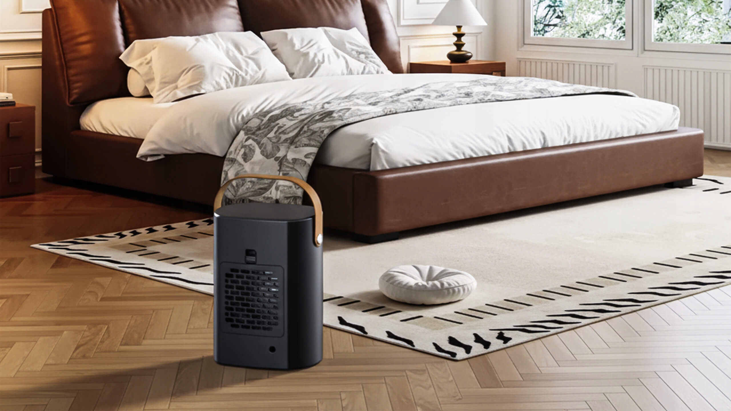 STAZER PowerHeat - Grzejnik Elektryczny Farelka Termowentylator, Nagrzewnica + Pilot, Timer, 1500W