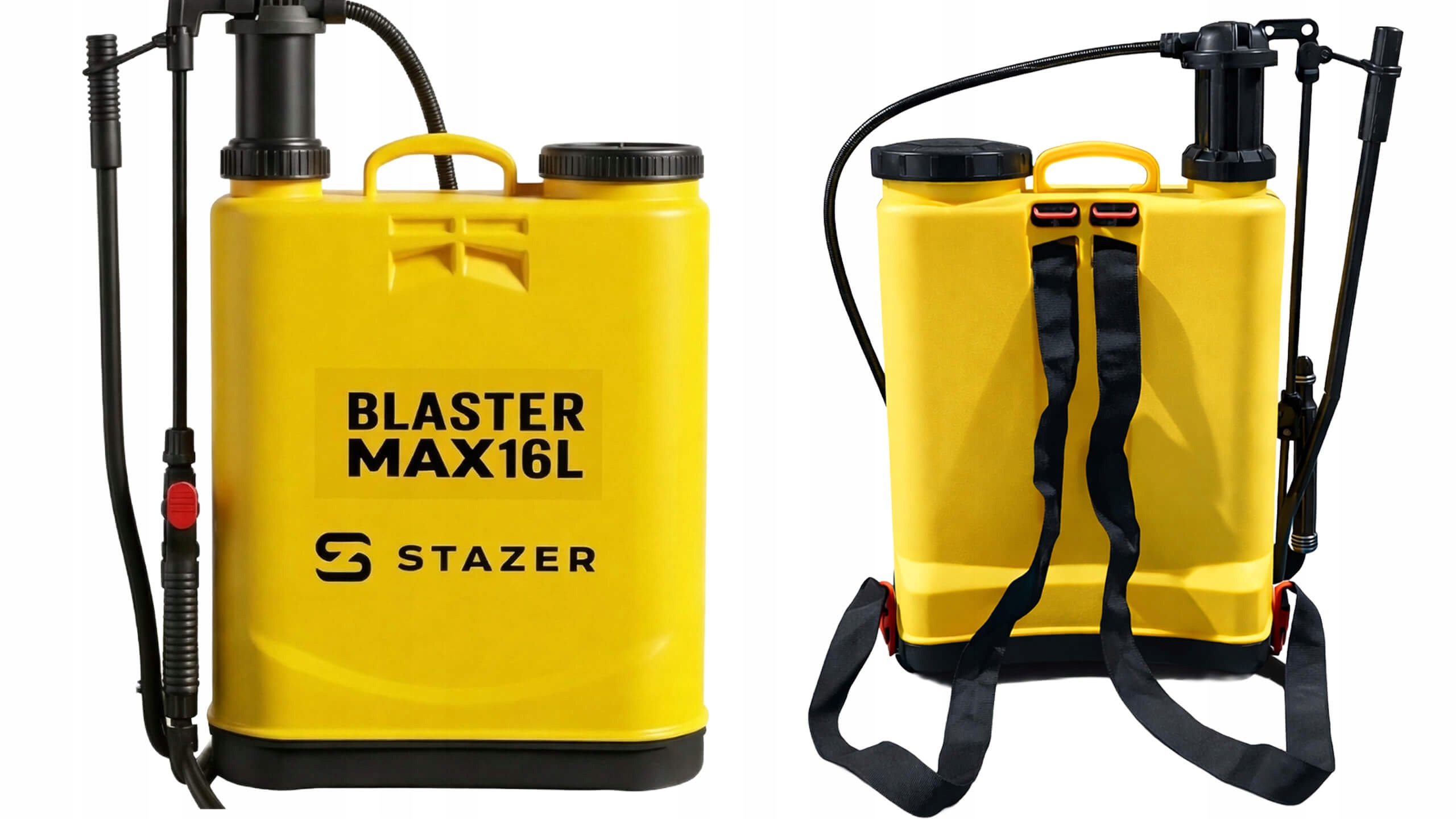 STAZER BLASTER MAX – Opryskiwacz Plecakowy Ciśnieniowy Ręczny Ogrodowy 16 l, Lanca Teleskopowa 46–80 cm