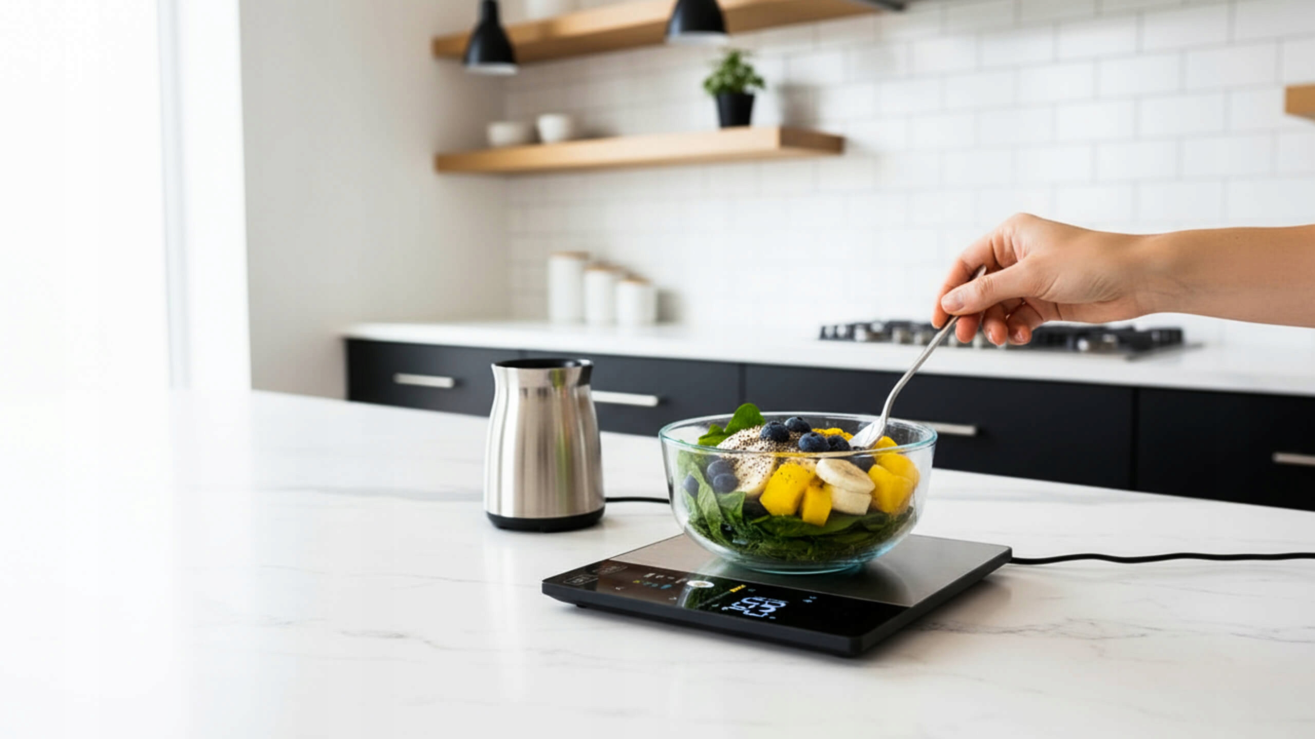 Waga kuchenna dietetyczna bluetooth z aplikacją na telefon 5kg/1g