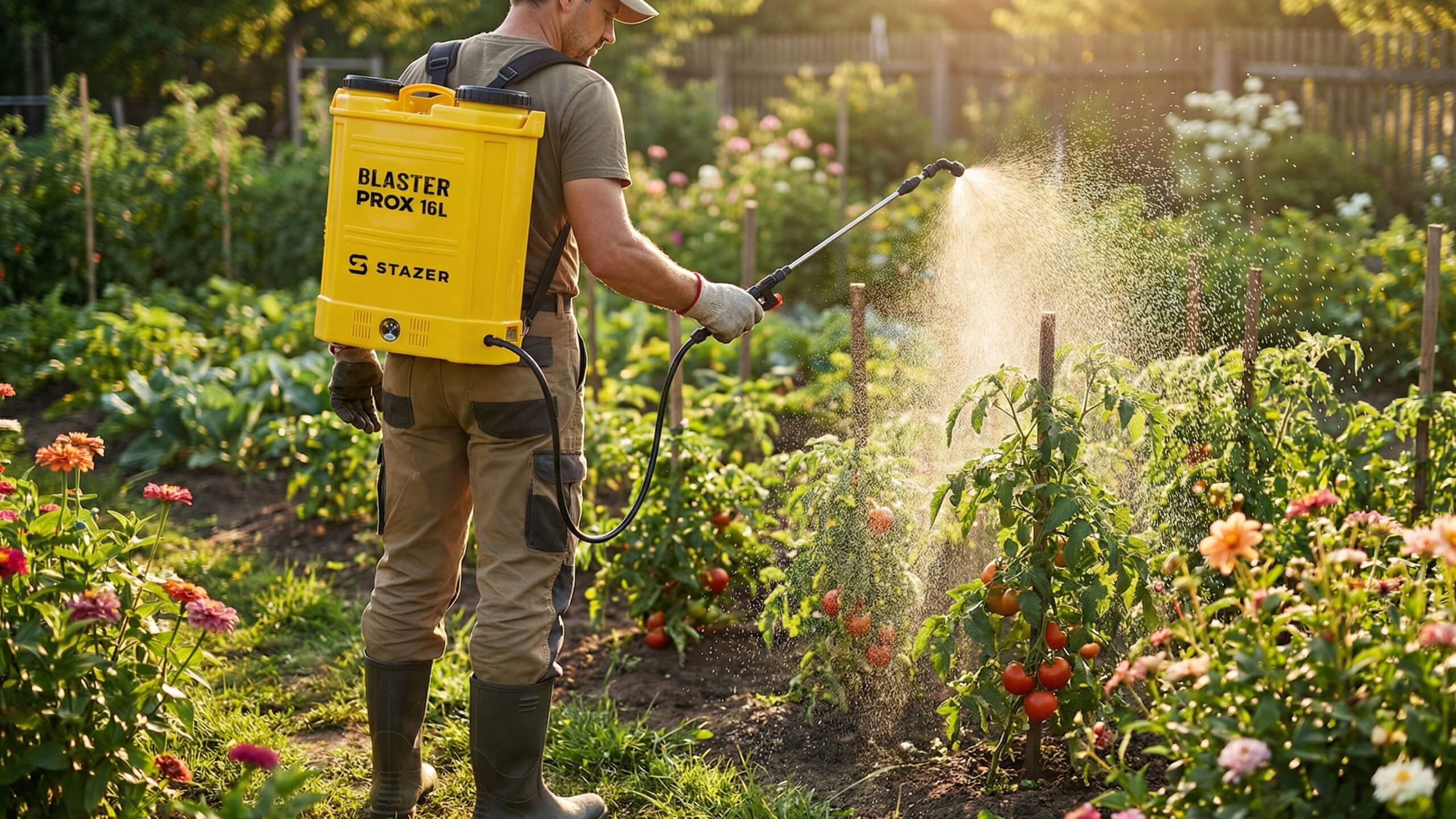 STAZER BLASTER ProX - opryskiwacz akumulatorowy plecakowy elektryczny ogrodowy 16 l, lanca 46-80 cm
