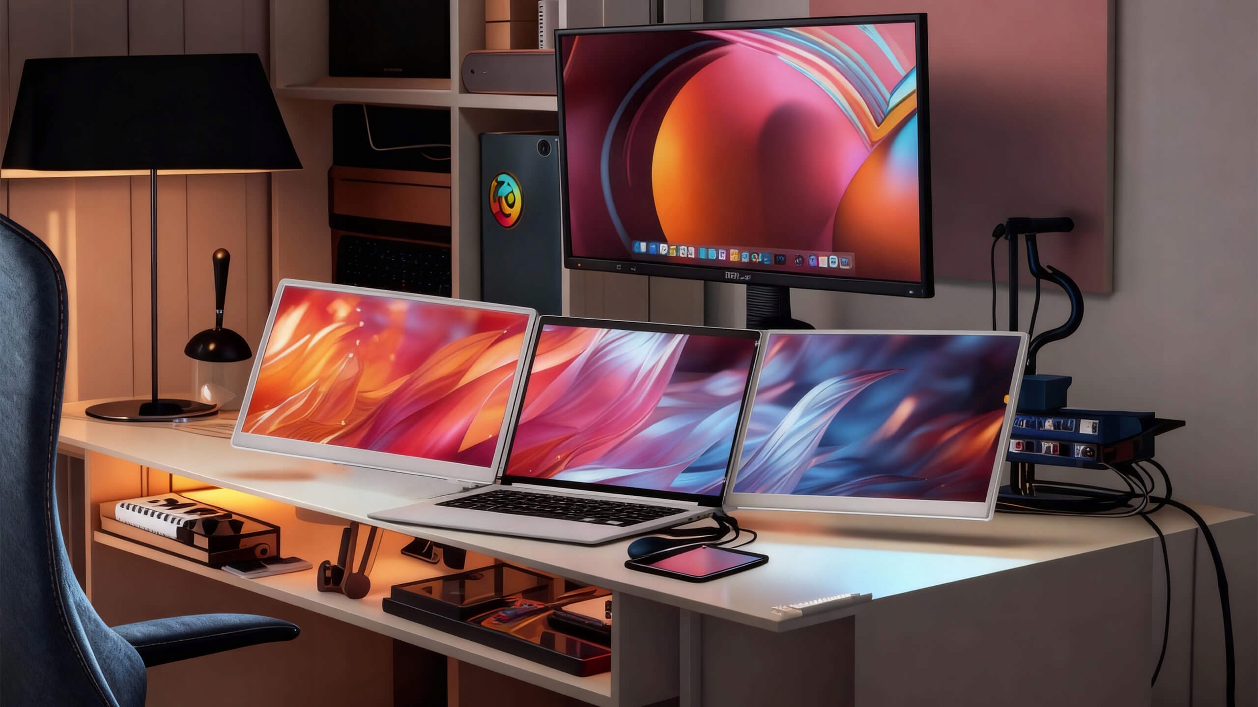 Podwójny monitor przenośny do laptopa 14" LCD IPS HDR WUXGA 1920 × 1200 60 Hz mini HDMI USB-C