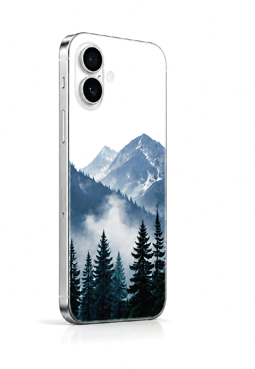 Telefon z folią na podłożu WHITE