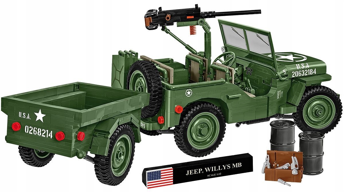 Klocki Cobi 2804 Willys Mb & Trailer - Executive Edition