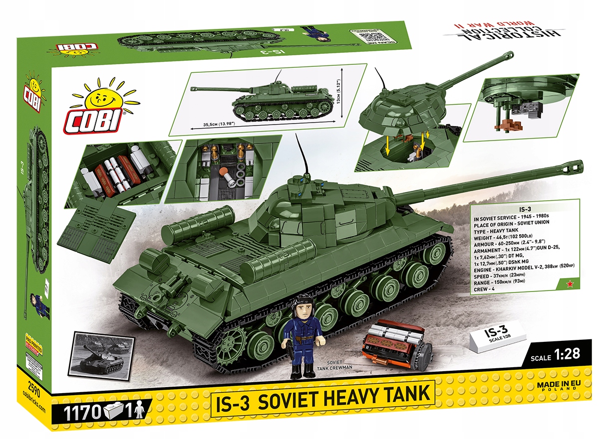Klocki Cobi 2590 Czołg Is-3 Soviet Heavy Tank Hc Ww2 1170 El. Radziecki