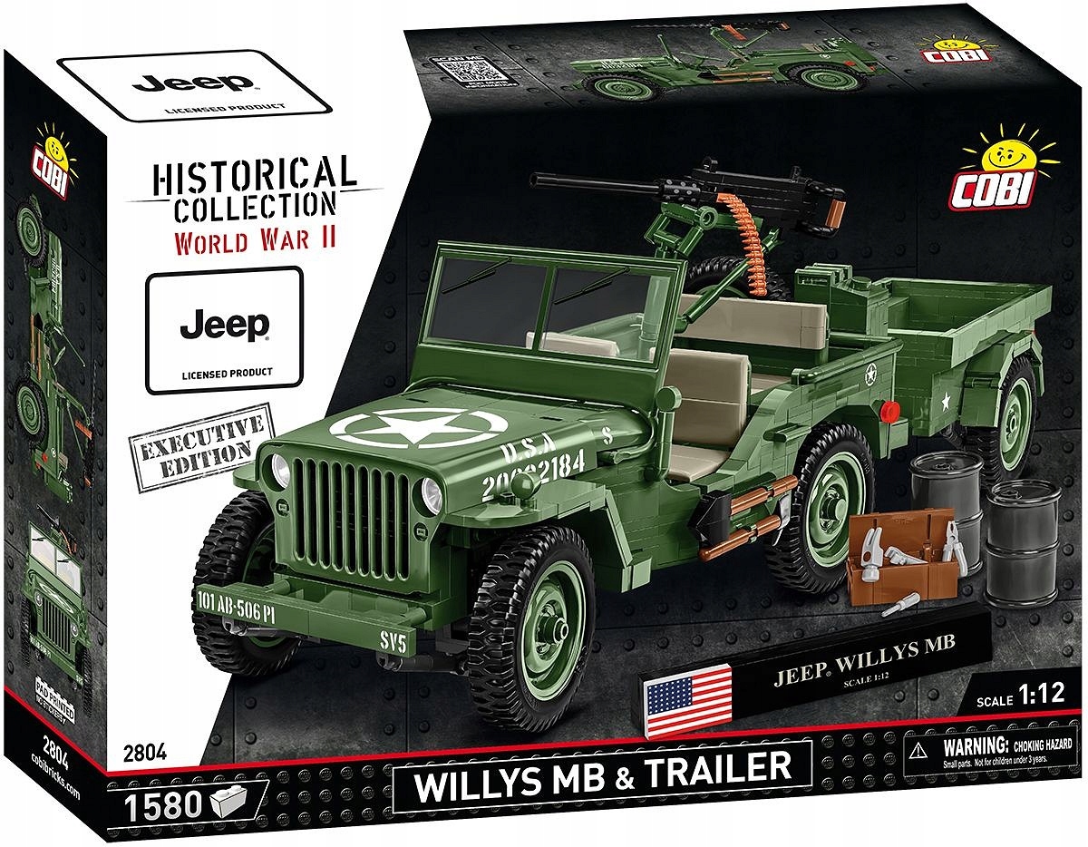 Klocki Cobi 2804 Willys Mb & Trailer - Executive Edition