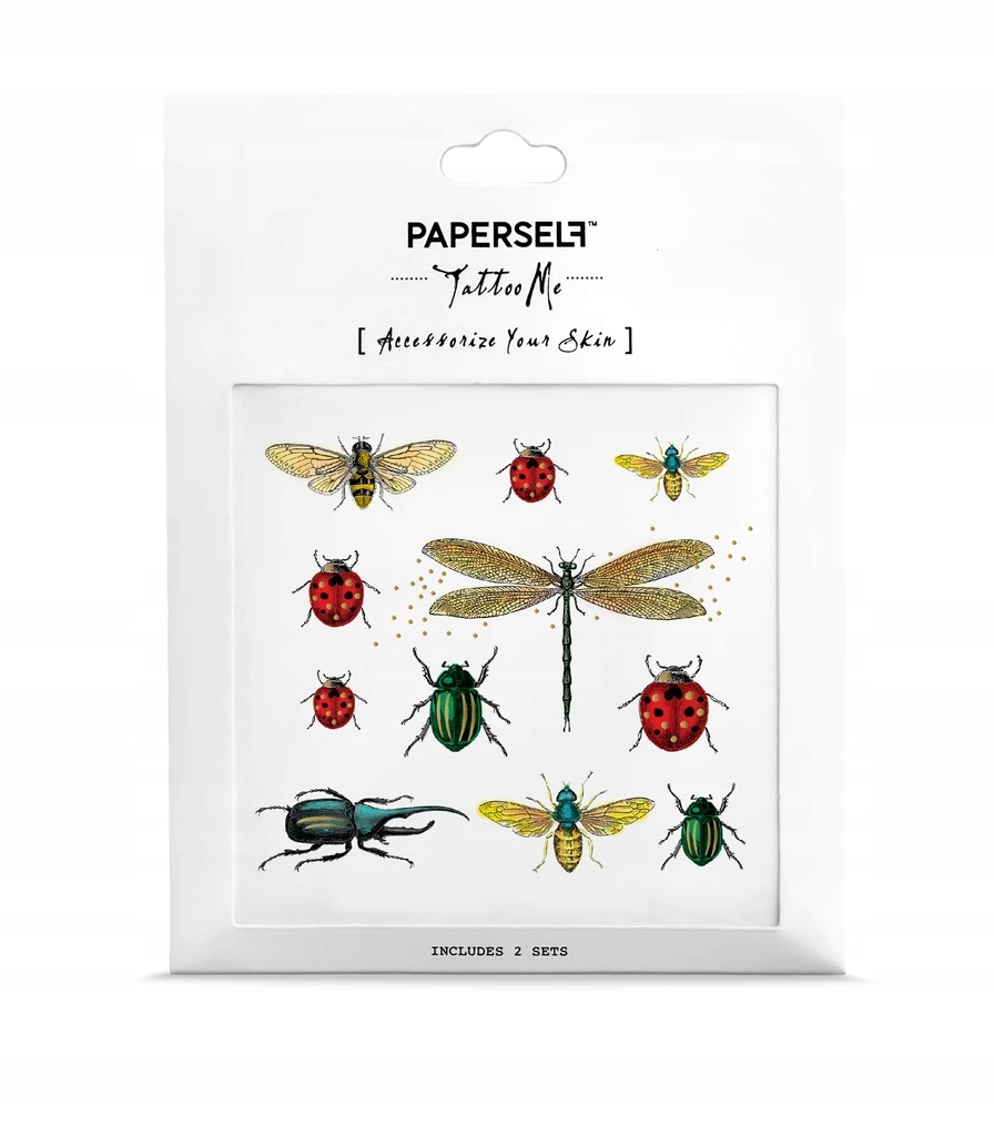Paperself tatuaż wodny tymczasowy bugs