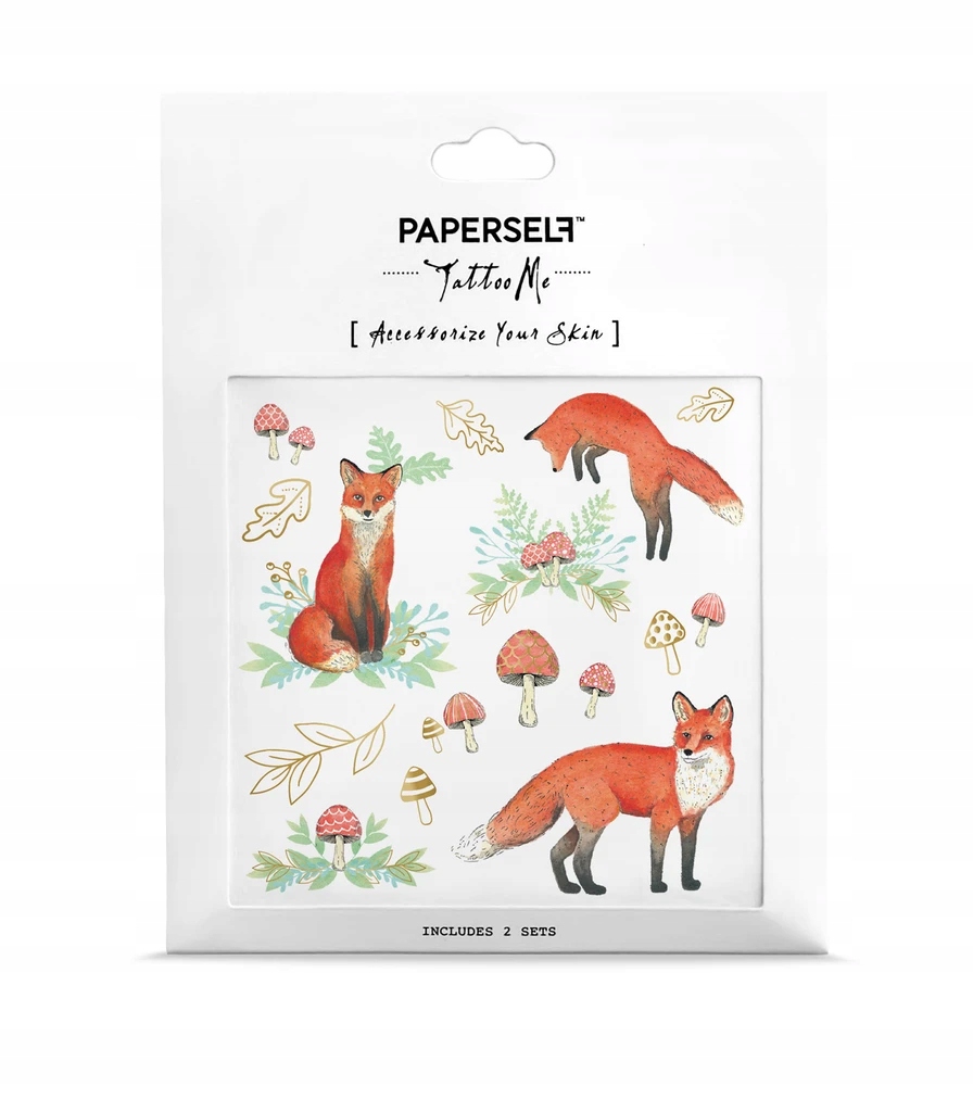 Paperself tatuaż wodny tymczasowy Mr Fox