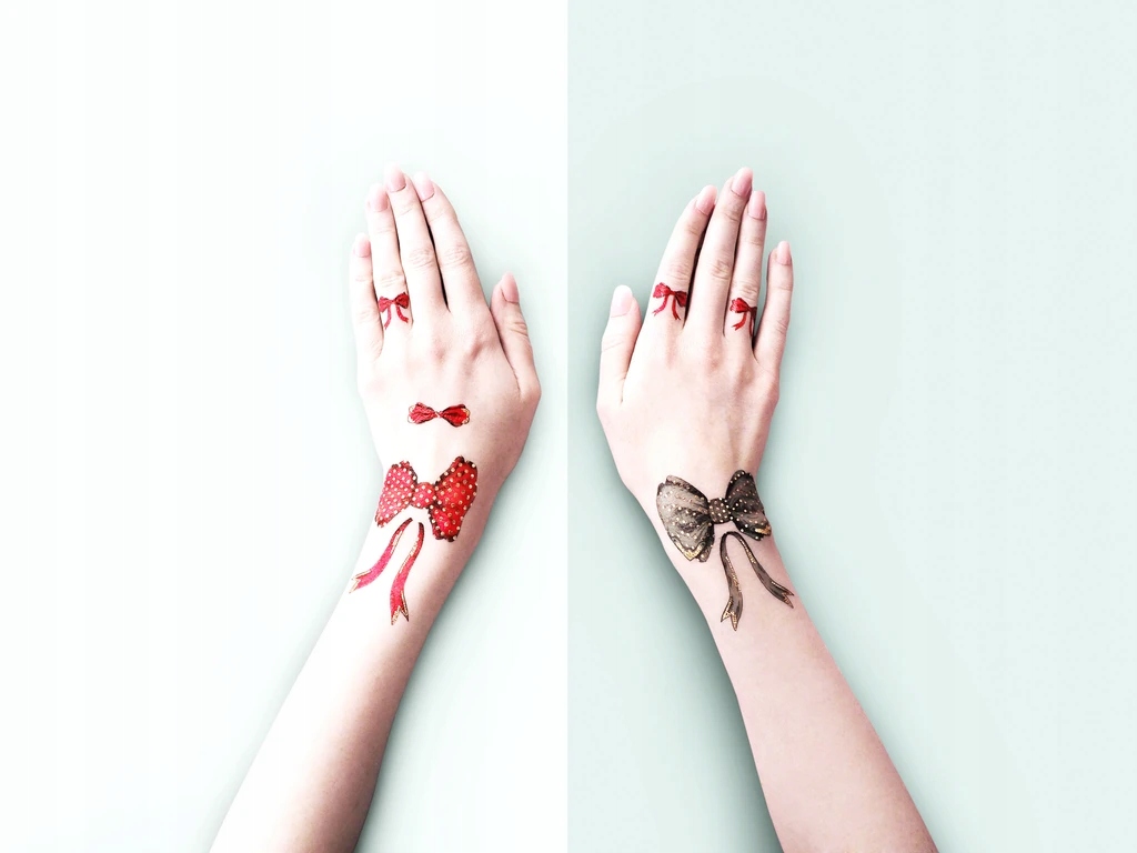 Paperself tatuaż wodny tymczasowy Bow Tie Muszka