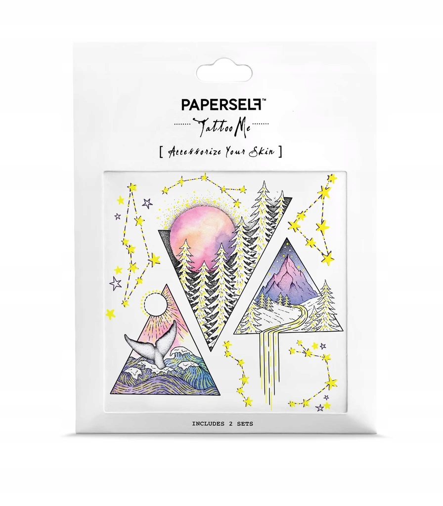 Paperself tatuaż wodny tymczasowy Triangles