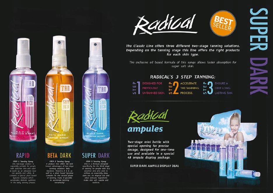 Super ciemny akcelerator opalenizny Radical 3 HOT