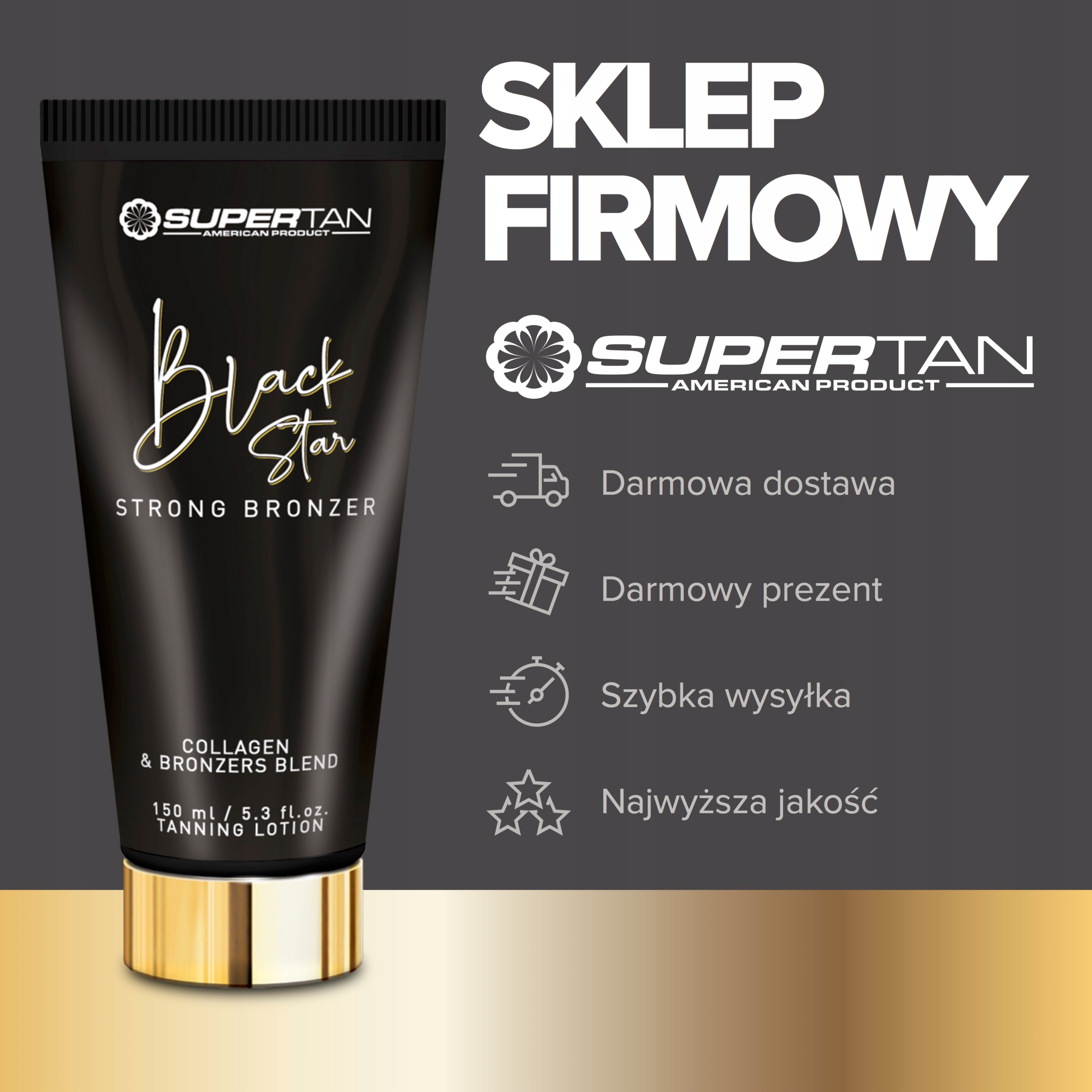 SuperTan Black Star Strong Bronzer solarium gratis