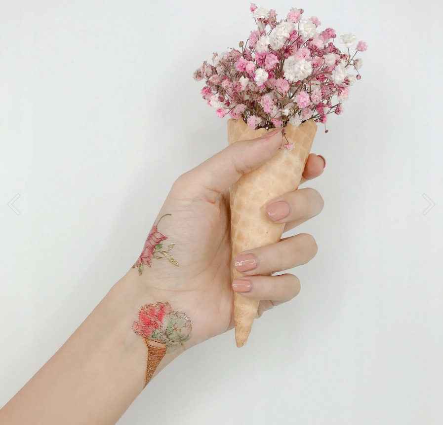 Paperself tatuaż tattoo kolorowy jakość Ice Cream