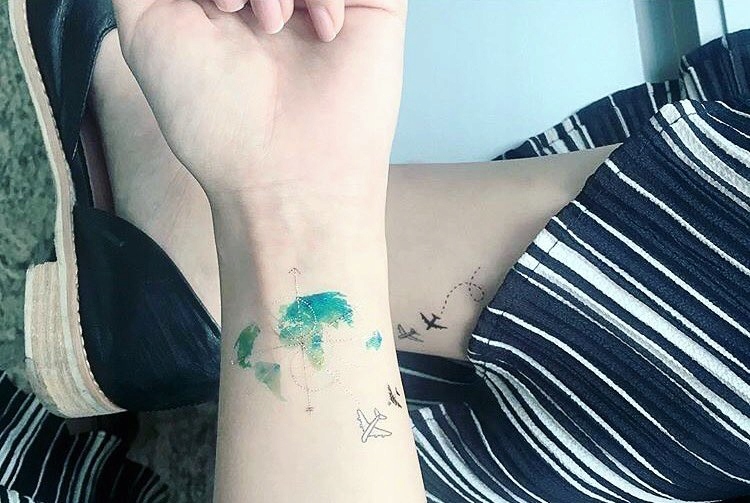 Paperself tatuaż dla kobiety motyw podróż naklejka