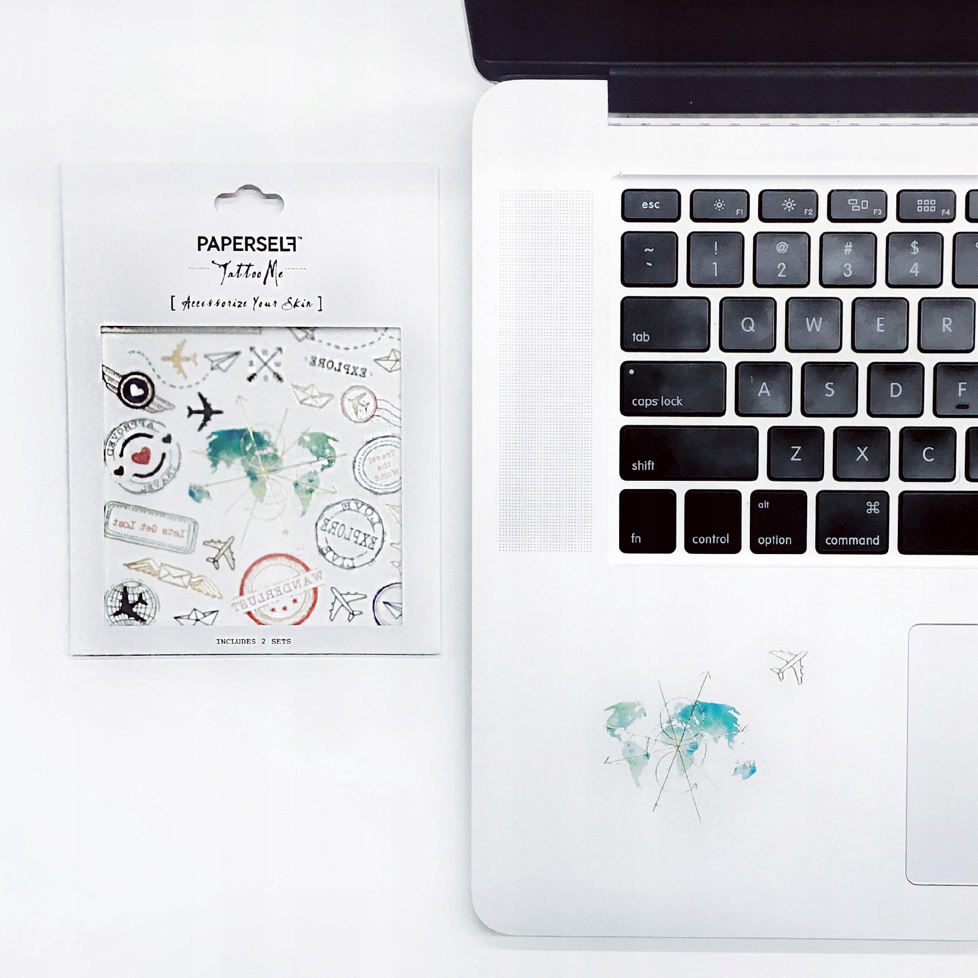 Paperself tatuaż dla kobiety motyw podróż naklejka