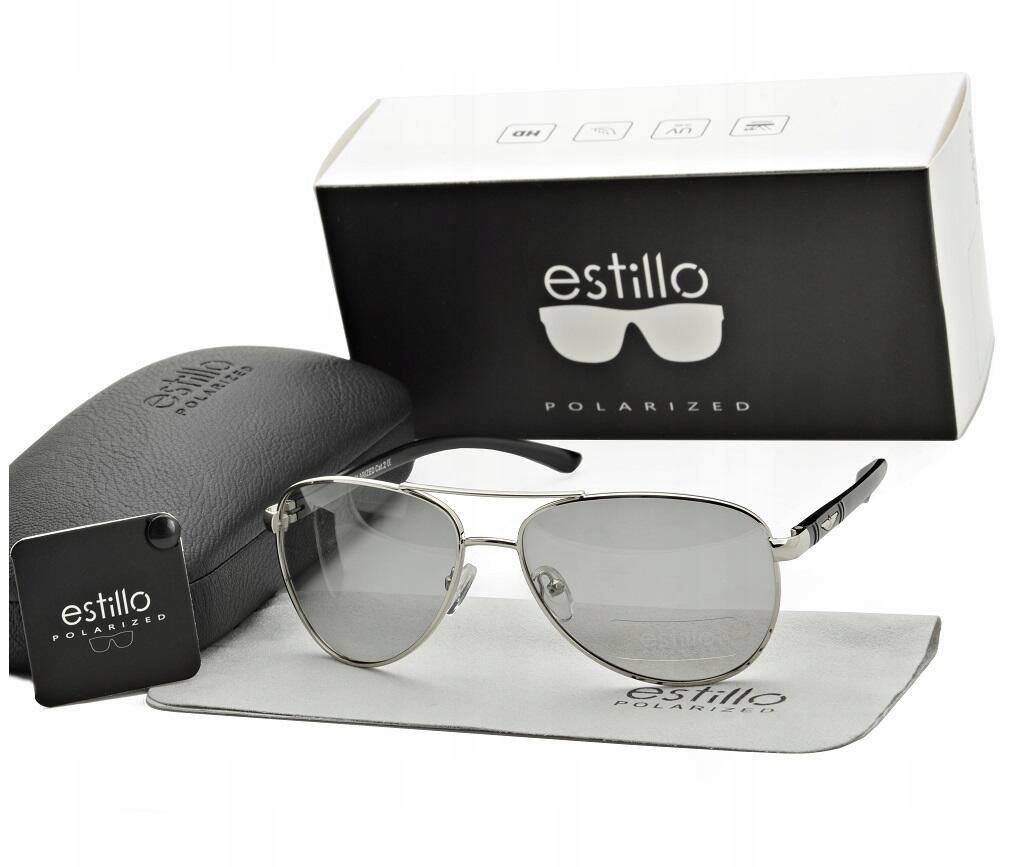 Okulary PRZECIWSŁONECZNE Polaryzacyjne + FOTOCHROM marki ESTILLO + GRATISY