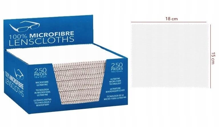 Biała ŚCIERECZKA DO OKULARÓW Mikrofibra na okulary