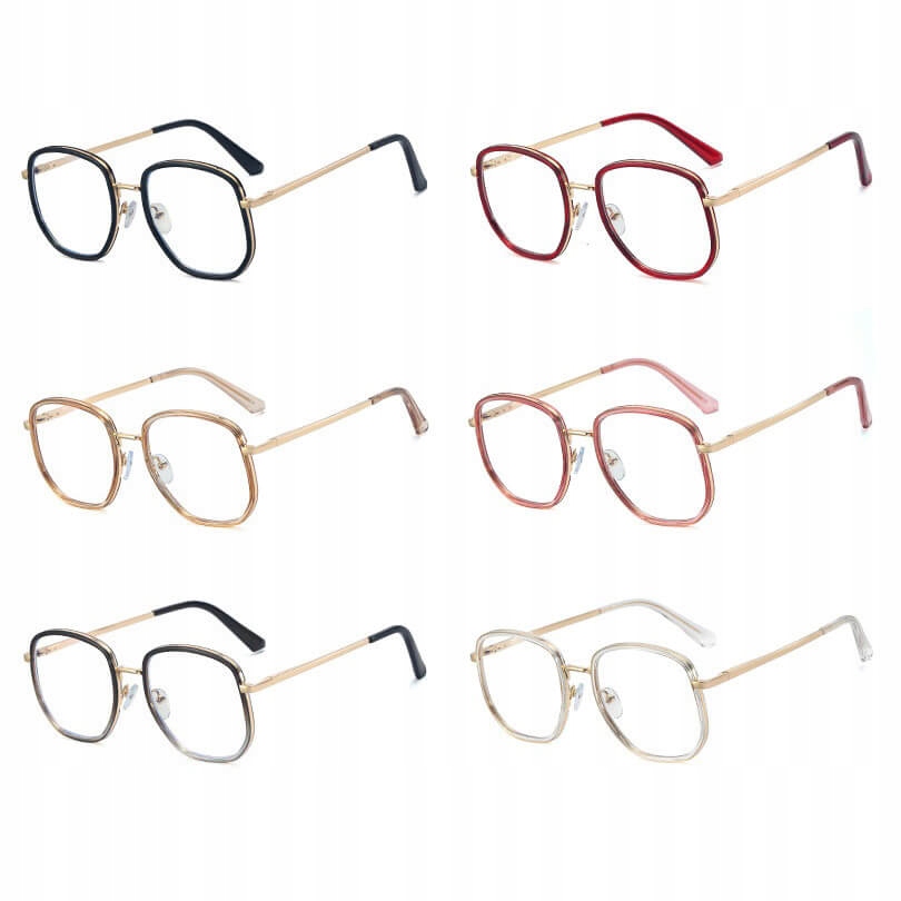 SOLIDNE Damskie Okulary Zerówki do KOMPUTERA Blue Light OPRAWKI Teleskopy