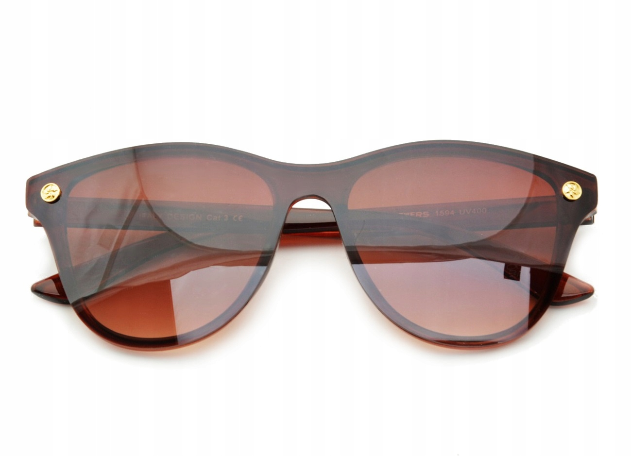 OKULARY PEŁNE Nerd Półokrągłe PRZECIWSŁONECZNE