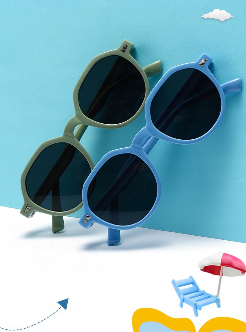 Dziecięce 5-8 lat Okulary przeciwsłoneczne z Polaryzacją dla dzieci BIAŁE