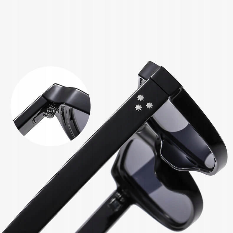 OKULARY PRZECIWSŁONECZNE filtr UV400 szare damskie męskie + ETUI + ŚCIERKA