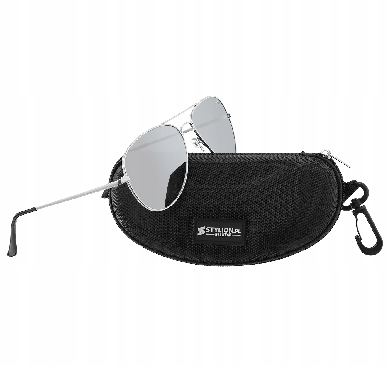 DAMSKIE Srebrne Okulary Pilotki POLARYZACYJNE flex PRZECIWSŁONECZNE UV400