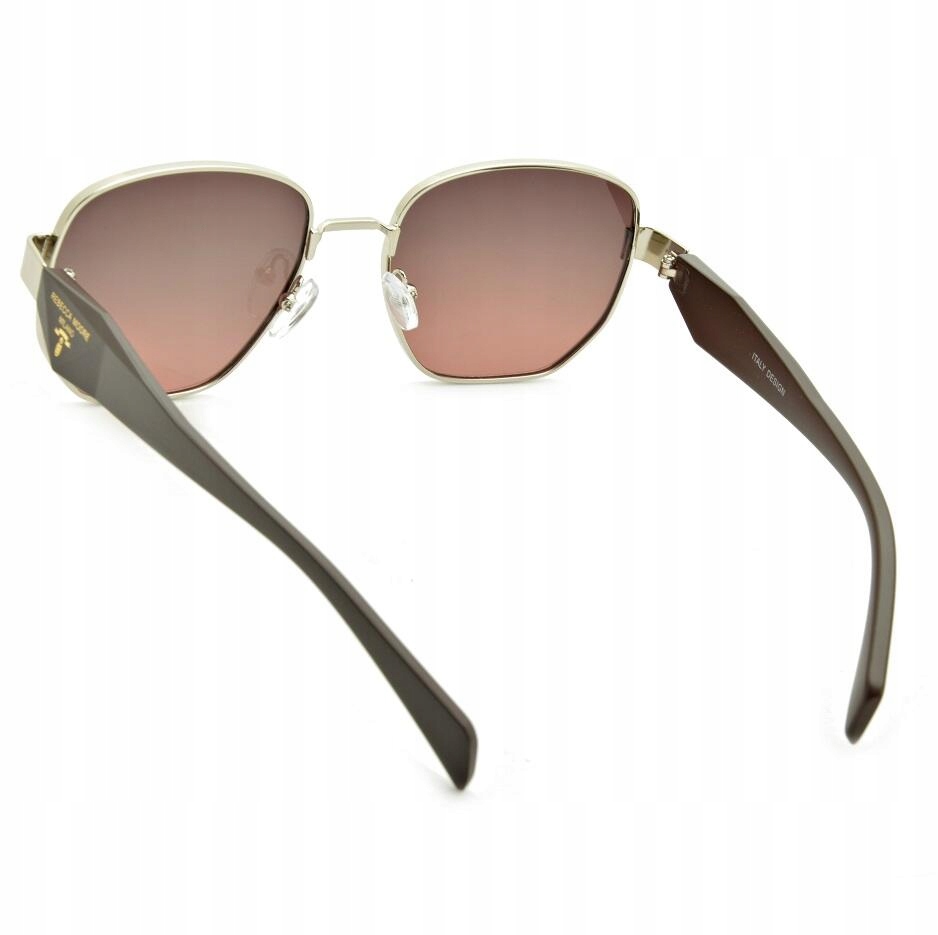 Damskie OKULARY PRZECIWSŁONECZNE UV Rebecca Moore Srebrno Brązowe