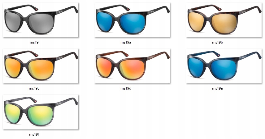 MUCHY Okulary Damskie Lustrzane PRZECIWSŁONECZNE