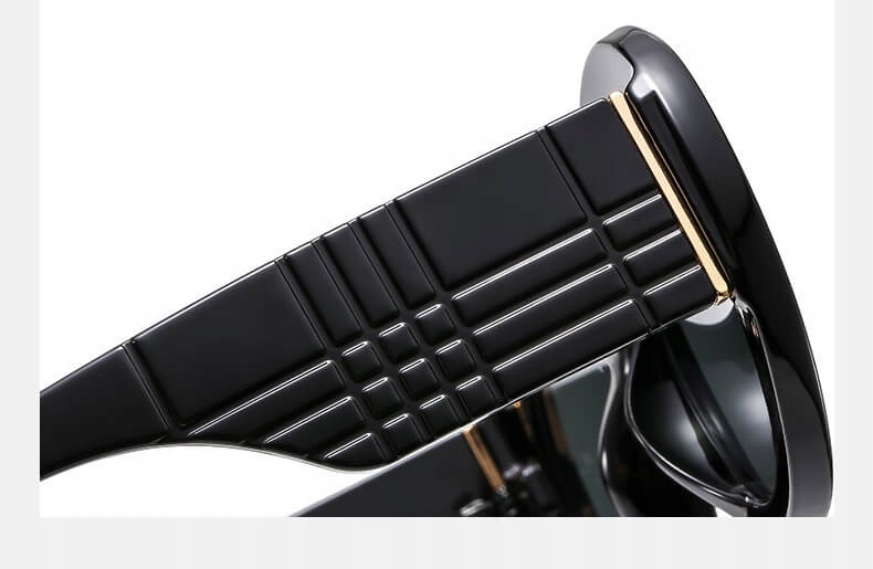 Damskie OKULARY PRZECIWSŁONECZNE Muchy UV400 Czarne + ETUI + ŚCIERKA