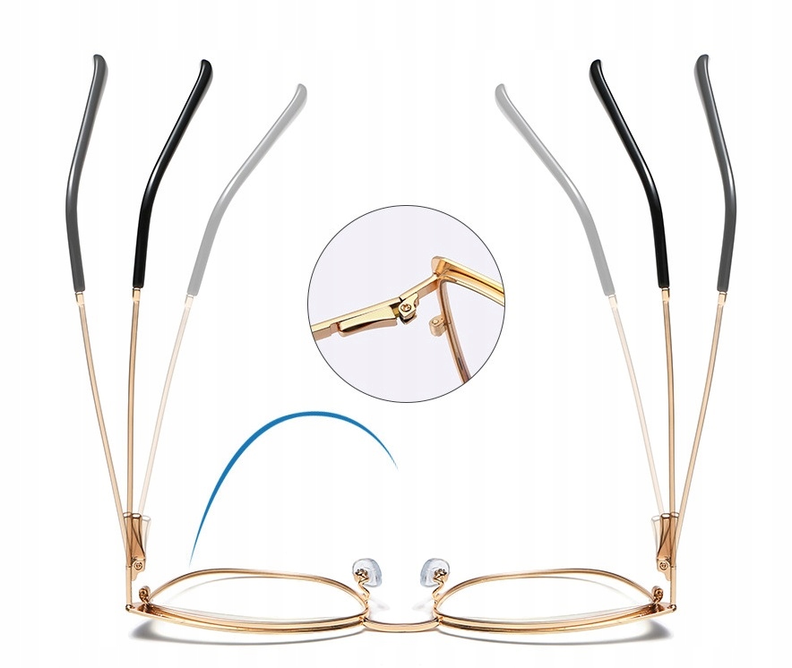 OKULARY ZERÓWKI Z FILTREM BLUE LIGHT DO KOMPUTERA OCHRONNE DAMSKIE KOCIE +