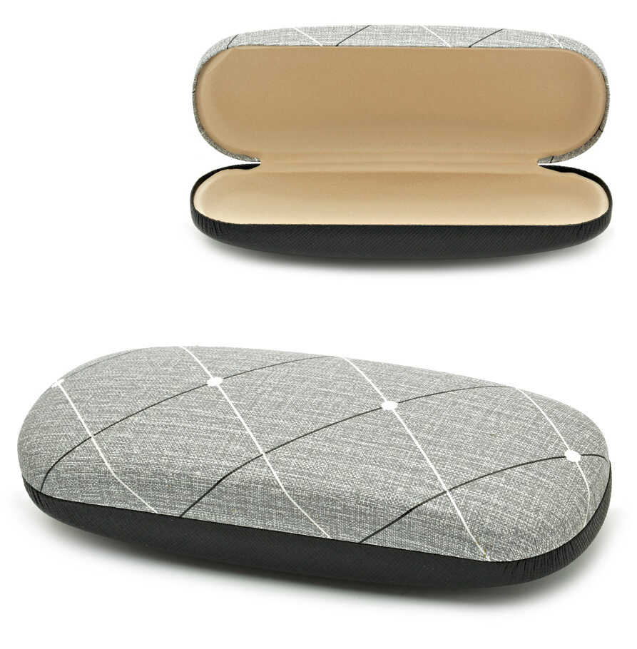 POKROWIEC OKULAROWY ETUI CASE TWARDE BRĄZ