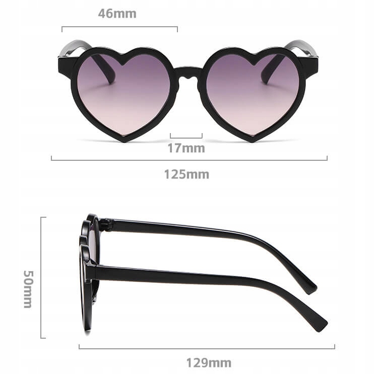 Dziecięce Okulary przeciwsłoneczne SERCE dla DZIEWCZYNKI dzieci + ETUI