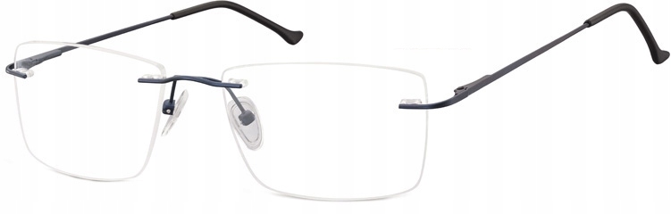 BEZRAMKOWE Okulary OPRAWKI Okularowe patentki prostokątne Grafitowe Unisex