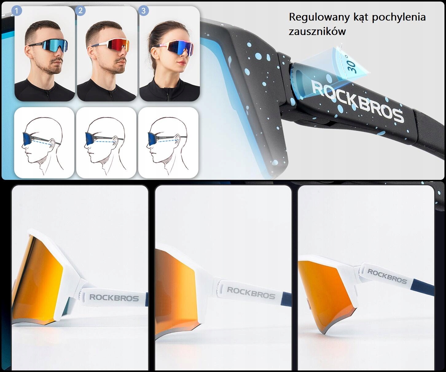 ROWEROWE Okulary PRZECIWSŁONECZNE Polaryzacyjne