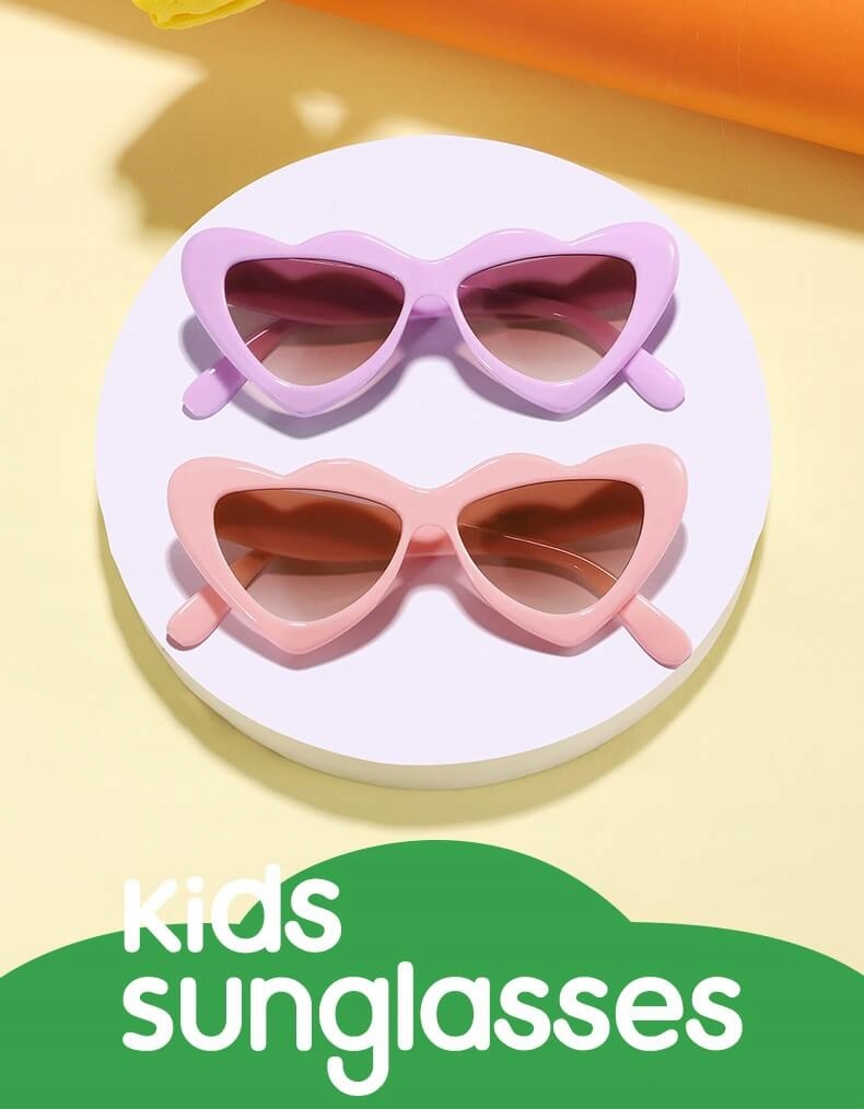 Dziecięce Okulary przeciwsłoneczne SERCE dla DZIEWCZYNKI dzieci + ETUI