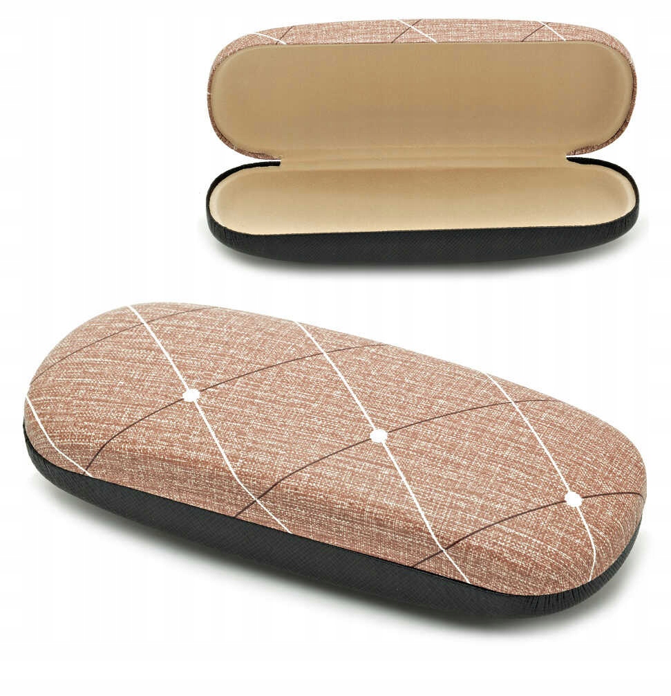 POKROWIEC OKULAROWY ETUI CASE TWARDE BRĄZOWE