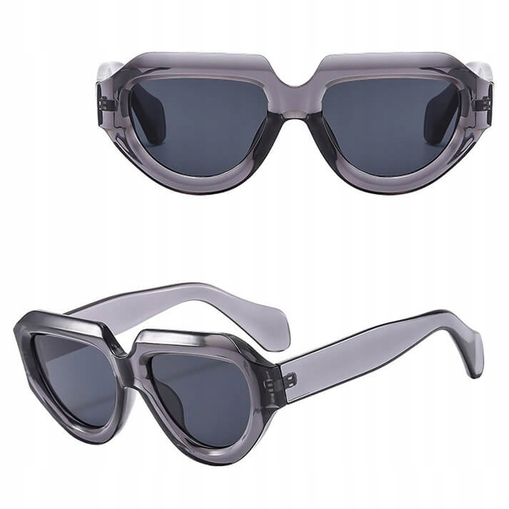 OKULARY PRZECIWSŁONECZNE filtr UV400 Szare damskie męskie + ETUI + ŚCIERKA