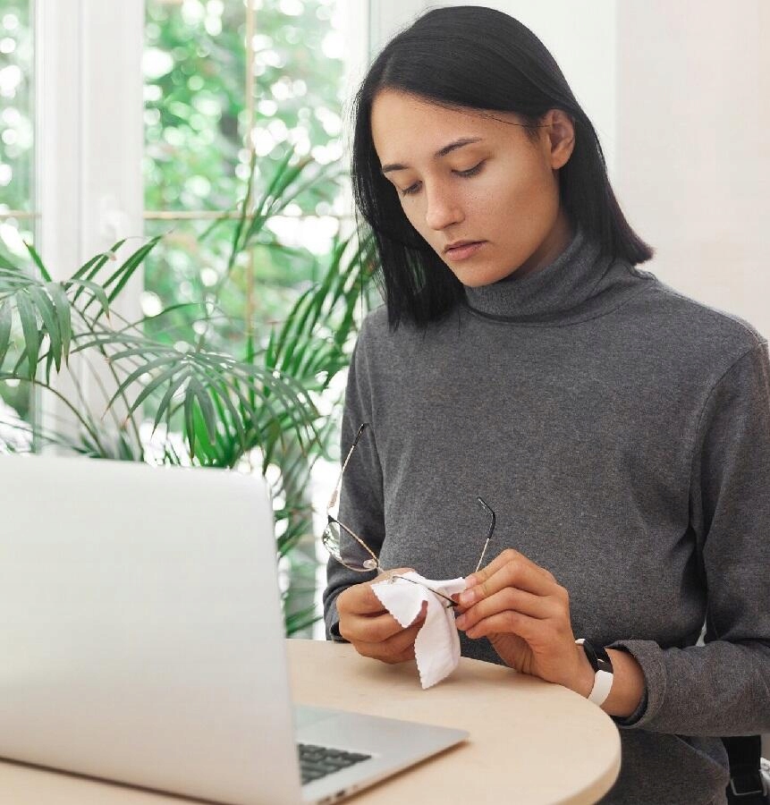 10x ŚCIERECZKA do Okularów okulary Mikrofibra BEŻ