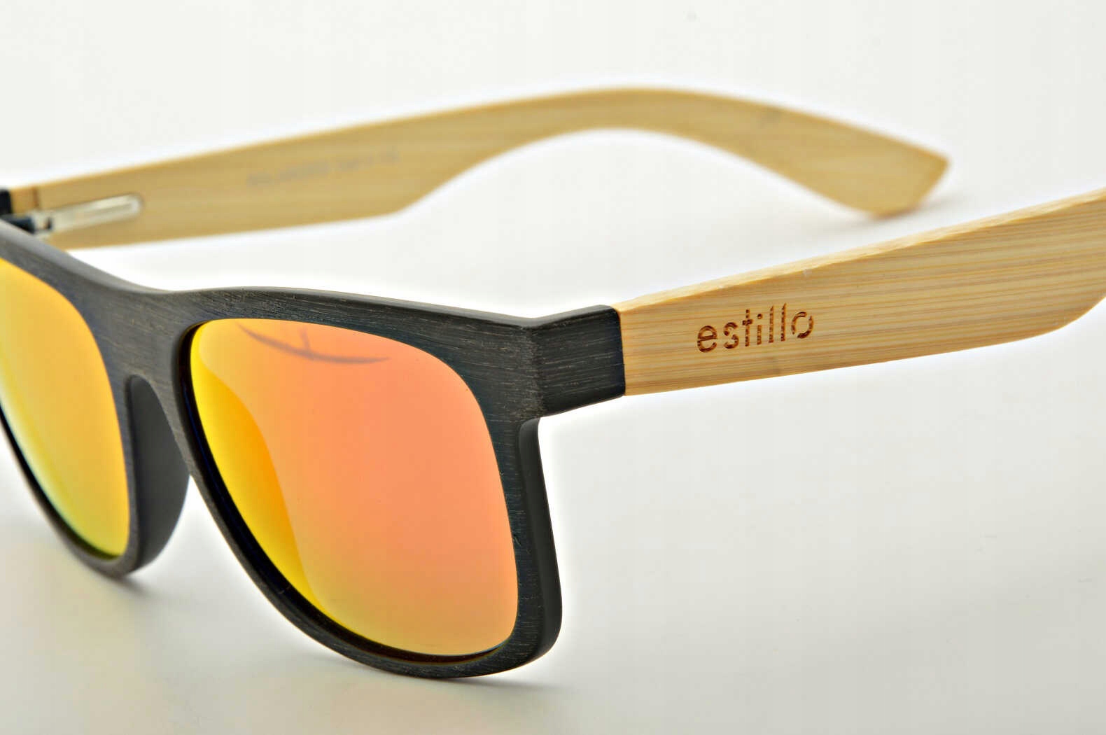 Drewniane Okulary POLARYZACJA NERD Przeciwsłoneczn marki ESTILLO + GRATISY