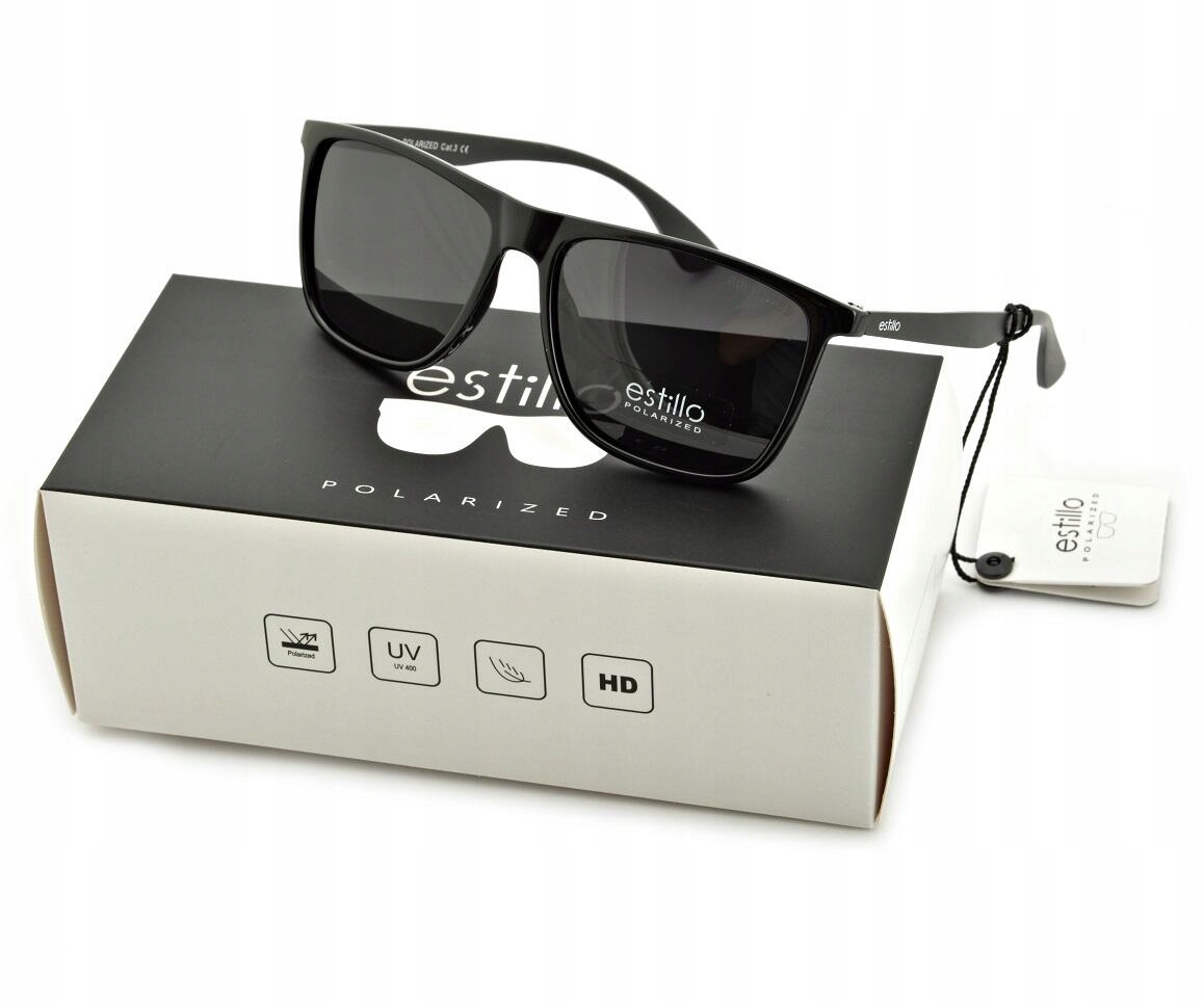 Męskie Okulary POLARYZACYJNE Przeciwsłoneczne marki ESTILLO + GRATISY