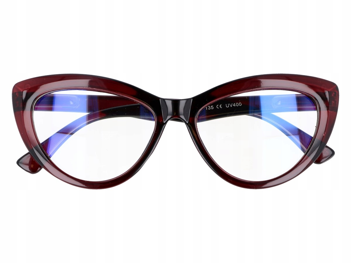 Kocie oczy Antyrefleks Zerowki okulary Brązowe