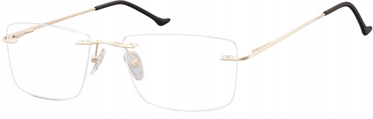 BEZRAMKOWE Okulary OPRAWKI Okularowe patentki prostokątne Grafitowe Unisex