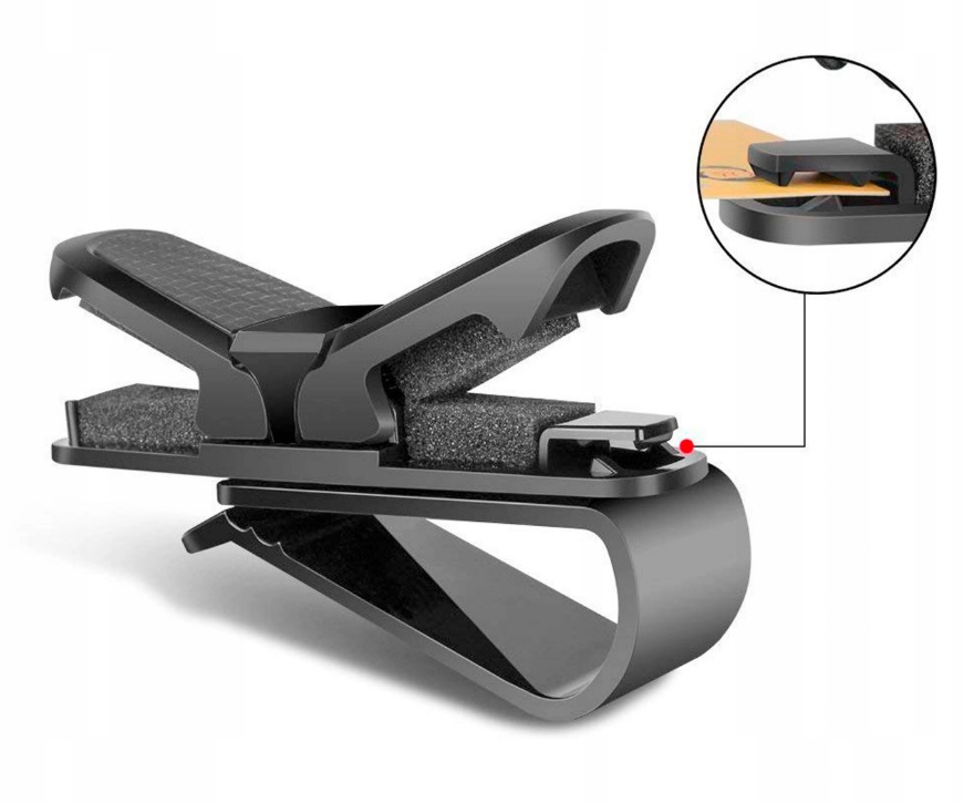 UCHWYT KLIPS SAMOCHODOWY DO OKULARÓW OKULARY KARTA