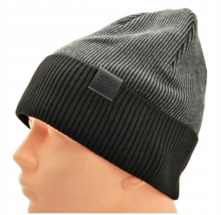 Męska CZAPKA ZIMOWA L/XL Akryl - na zimę - POLAR