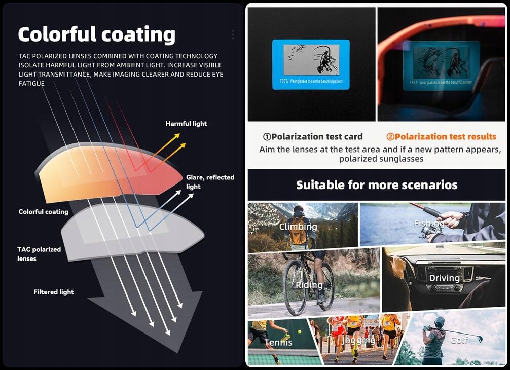 ROWEROWE Okulary PRZECIWSŁONECZNE Polaryzacyjne