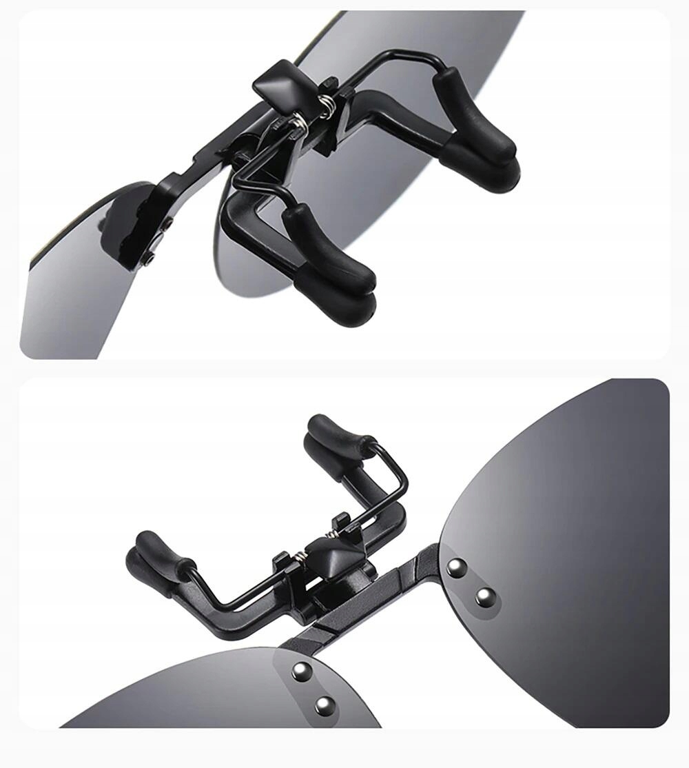 NAKŁADKI POLARYZACYJNE NA OKULARY KOREKCYJNE Klips PRZECIWSŁONECZNE UV400