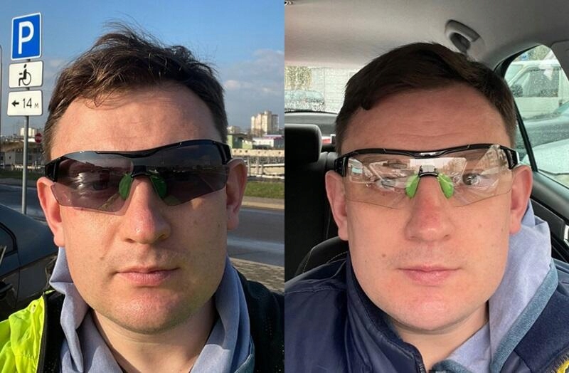 Rowerowe Okulary PRZECIWSŁONECZNE FOTOCHROM Ramka