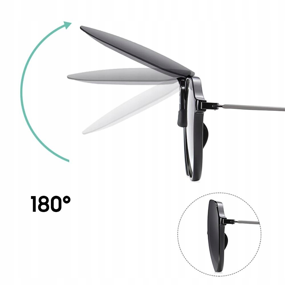 NAKŁADKI uchylne PRZECIWSŁONECZNE POLARYZACYJNE NA OKULARY KOREKCYJNE