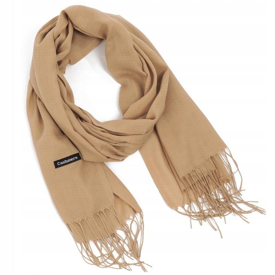 SZAL DAMSKI CHUSTA DUŻY Szalik CAMEL